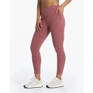 Vuori Womens Studio Pocket High Rise Legging Medium Pink Athleisure Lounge Yoga